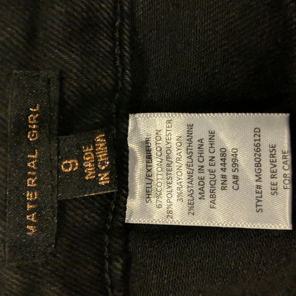 Material girl black denim shorts size 9 - Picture 6 of 6